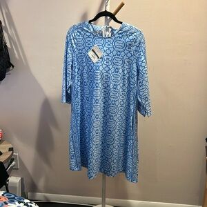 Beautiful blue Gretchen Scott swinger dress RioRio Xl